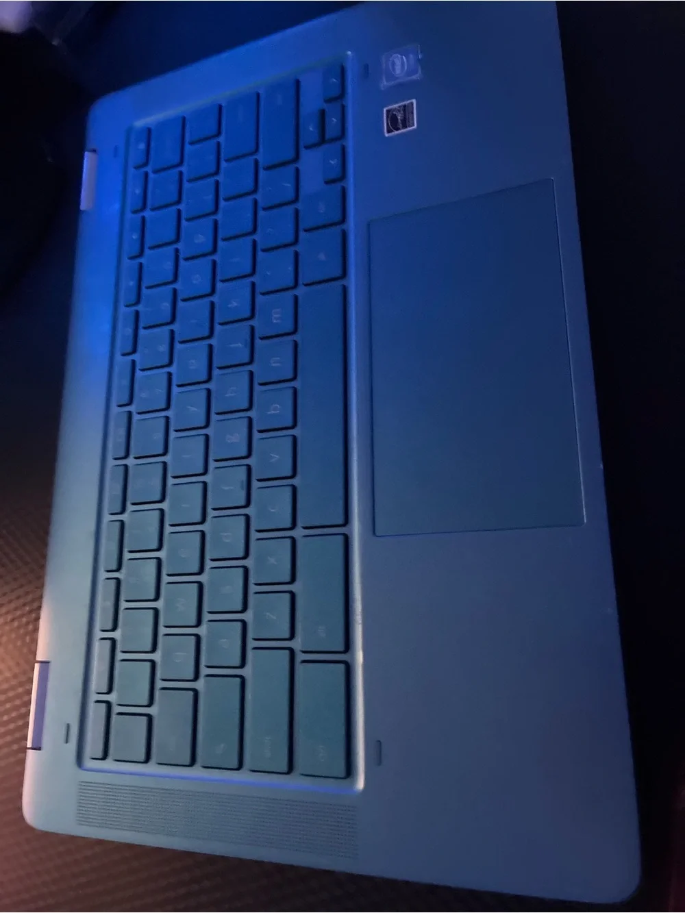 HP Laptop in Teal/Blue Finish with Integrated Webcam
